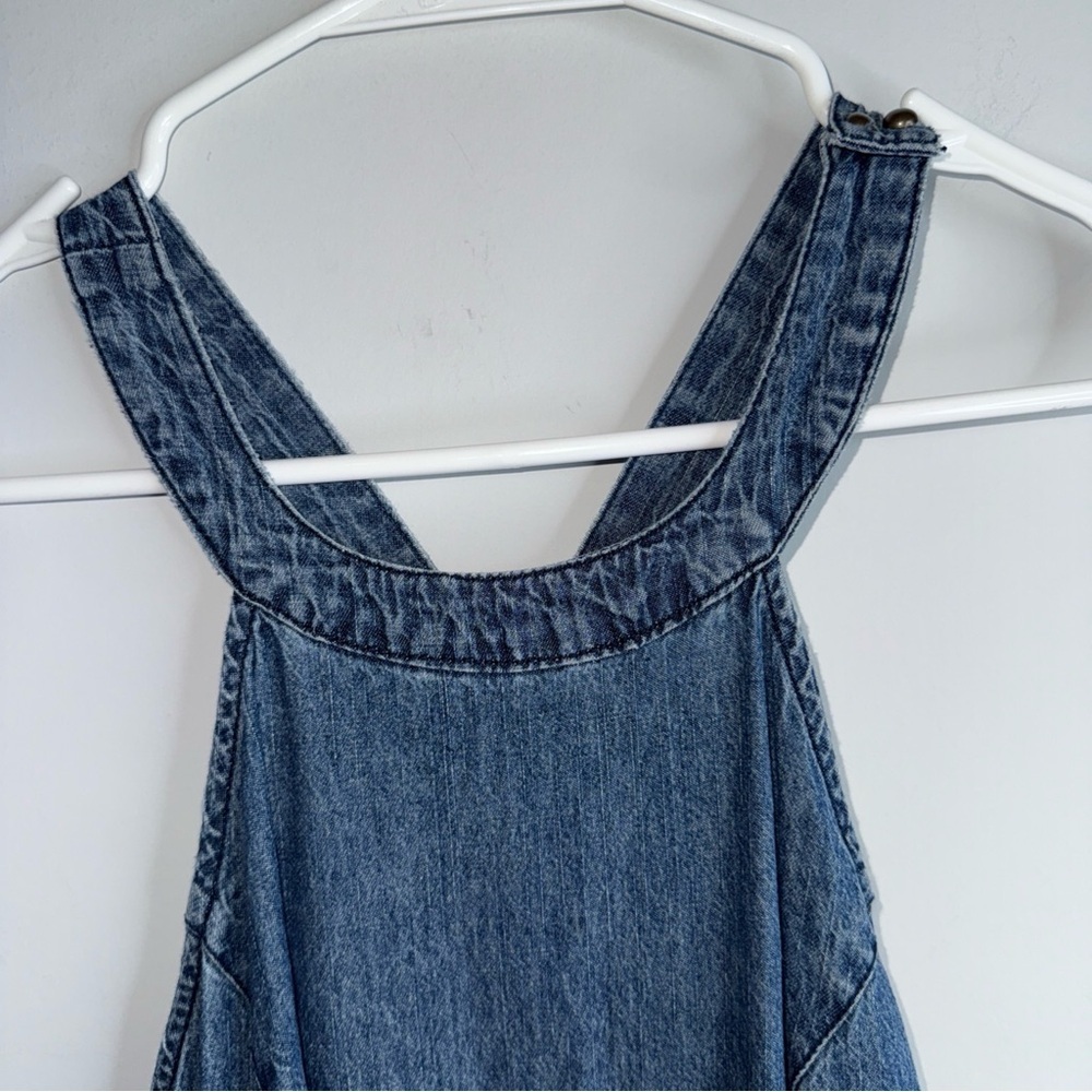 Stylish Blue Denim Women's wide Leg Overalls - Picture 2 of 11